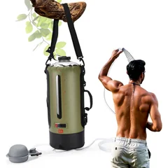 HappyPo Camping Shower with Foot Pump, thumbnail 1