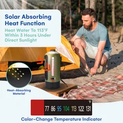 HappyPo Camping Shower with Foot Pump, thumbnail 3