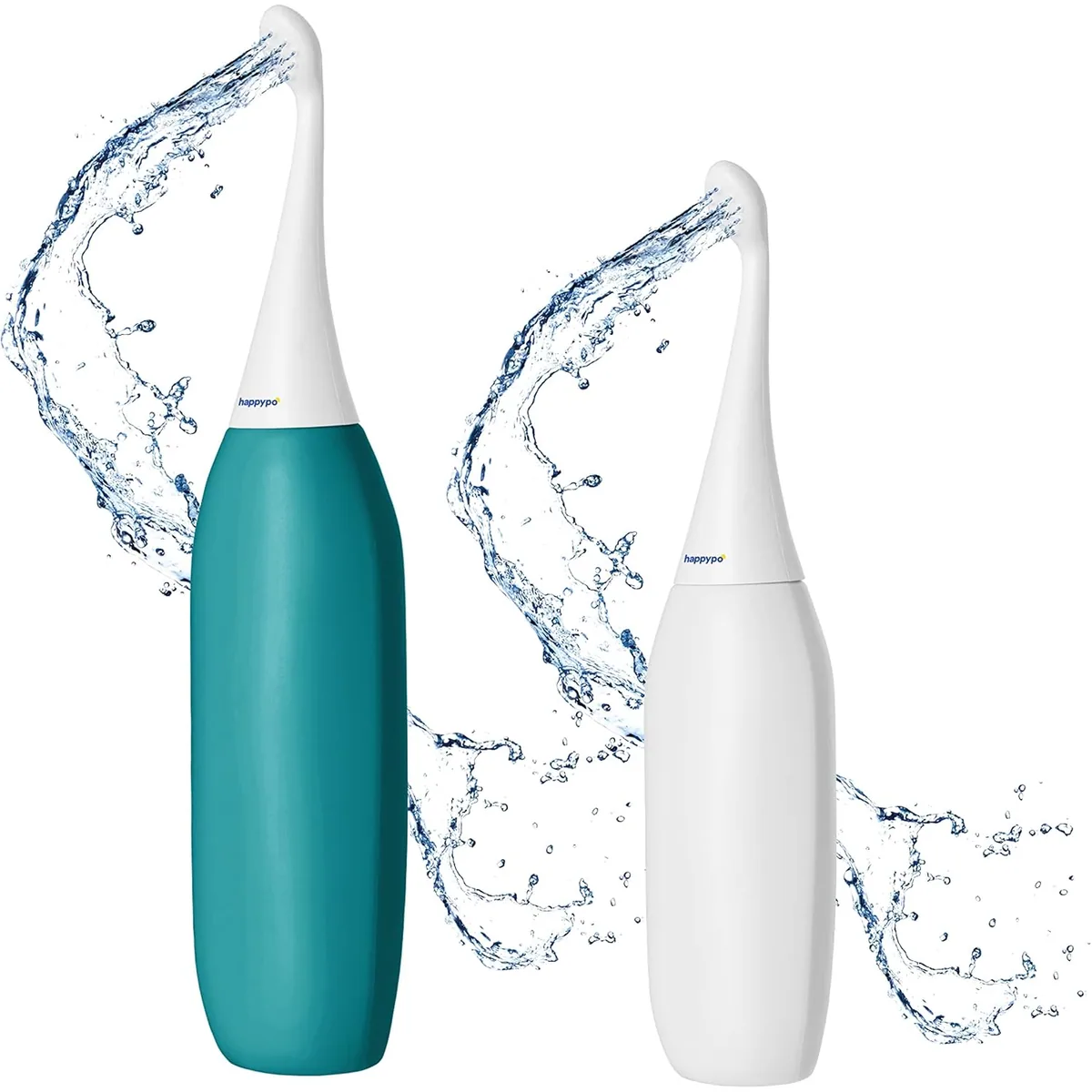 HappyPo Easy-Bidet 2.0 Duo Set, White Original and XL, bottle and box, photo 1